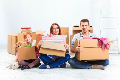 Careful handling of boxes and household items during a Maida Hill move