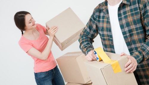 Packing boxes and moving materials for homes in Maida Hill
